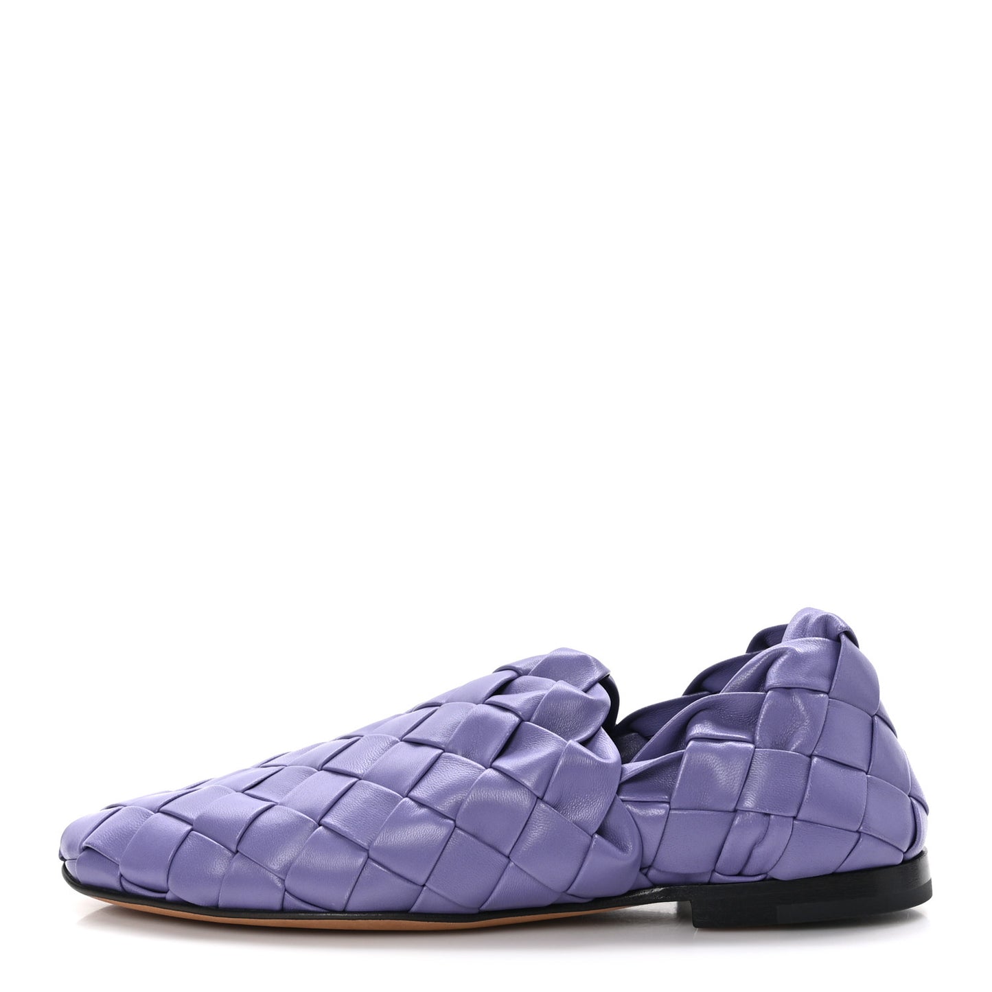 Lagoon Nappa Intrecciato Slipper Flats 35 Lavender