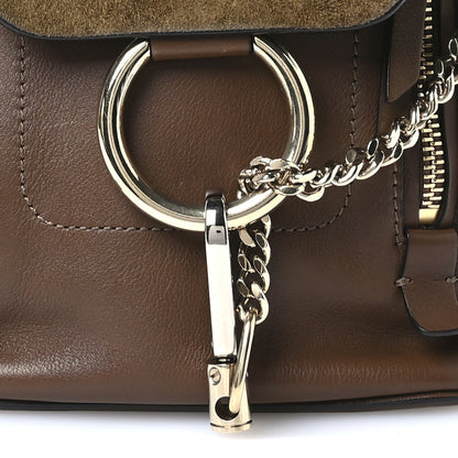 Chloe Suede Calfskin Mini Faye Backpack Woody Khaki 8 of 10