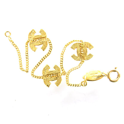 Chanel Crystal CC Chain Bracelet Gold 4 of 5