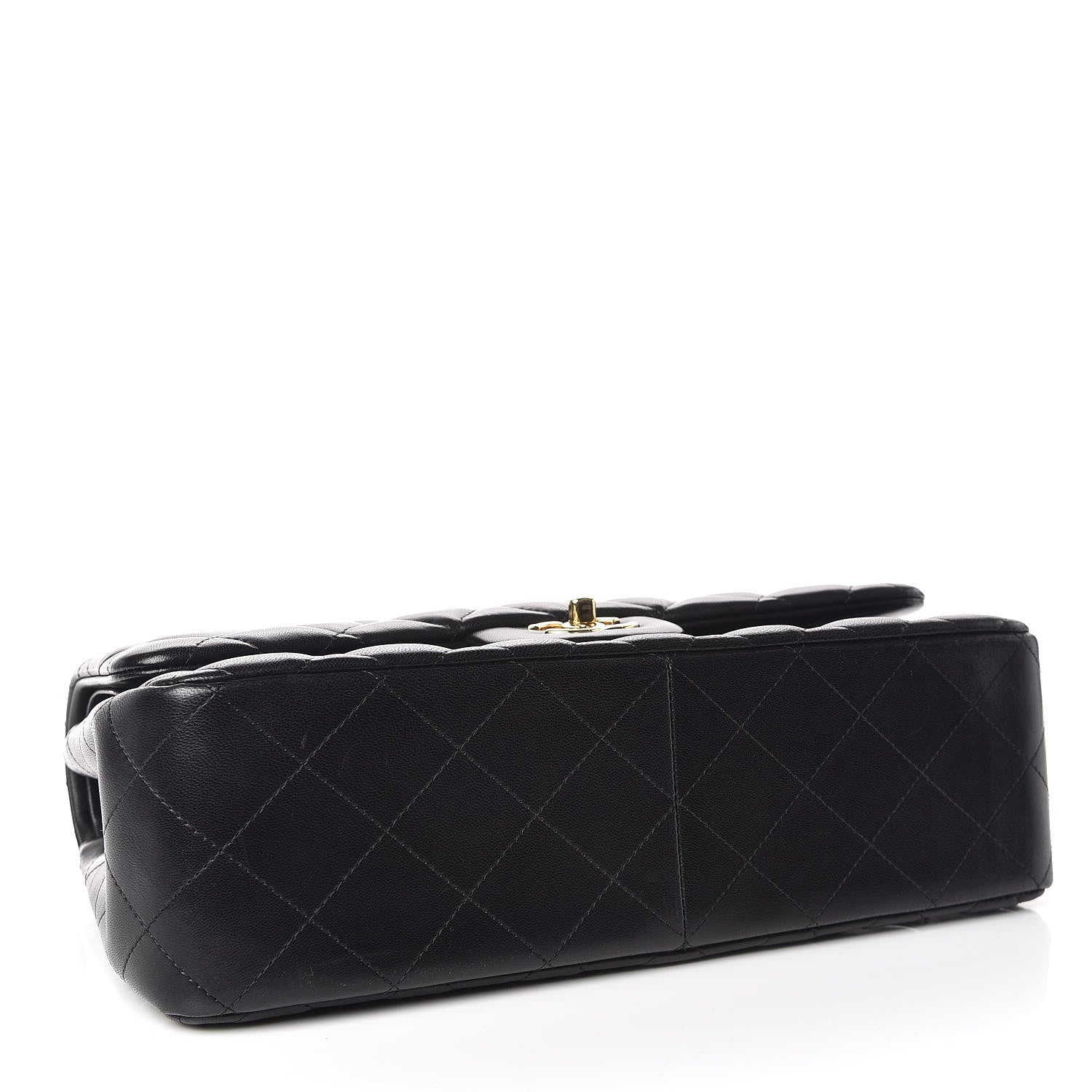 Chanel Lambskin Quilted Jumbo Double Flap Black 4 of 9