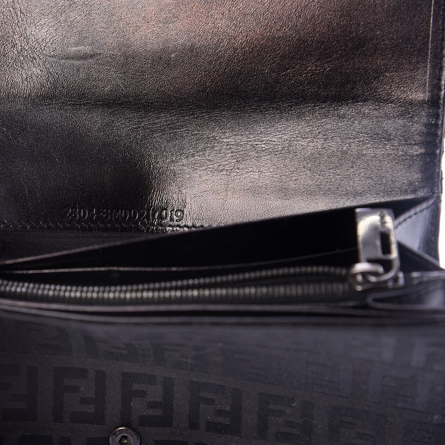 Fendi Zucchino Forever Continental Wallet Black 7 of 8