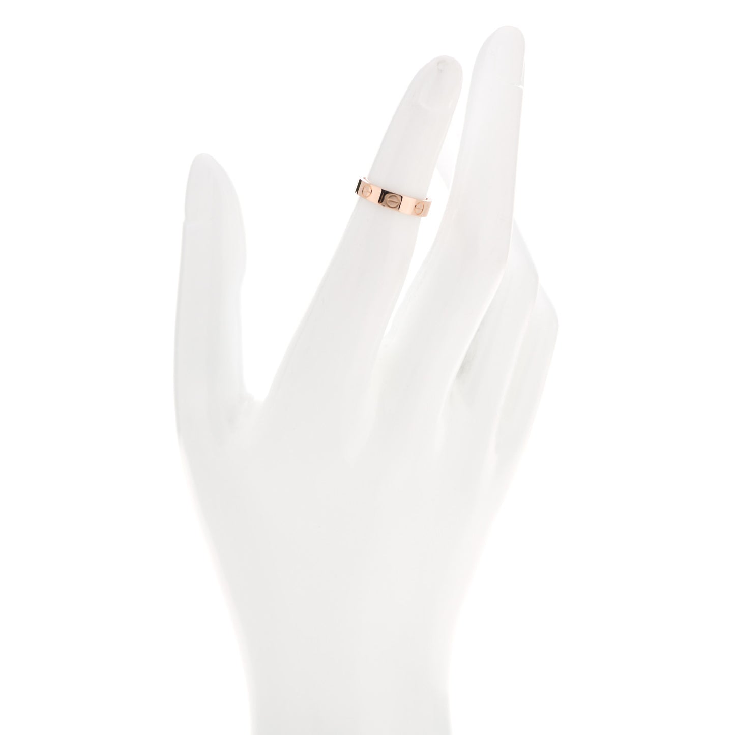18K Pink Gold 3.5mm LOVE Wedding Band Ring 46 3.75