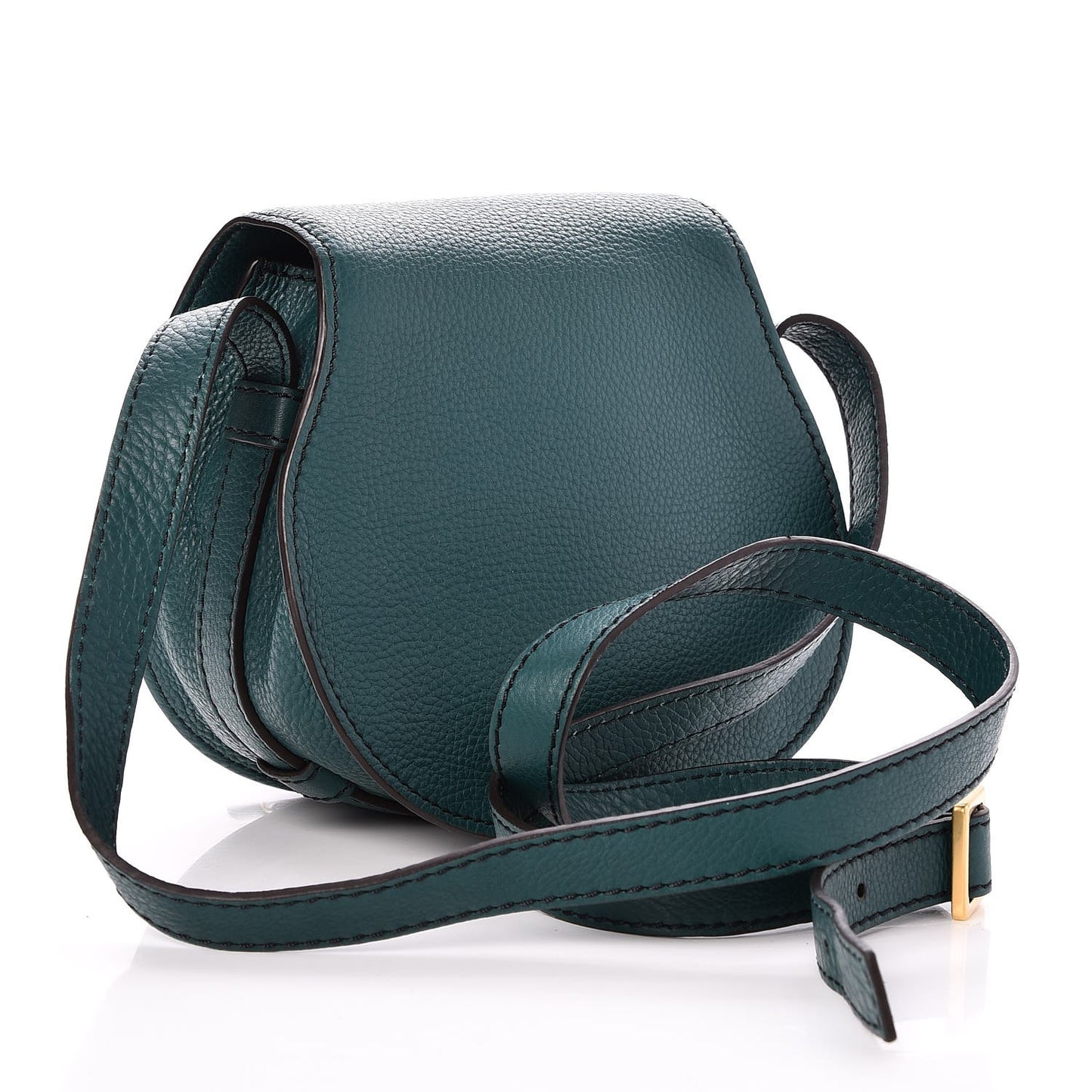 Calfskin Mini Marcie Round Crossbody Bag Teal