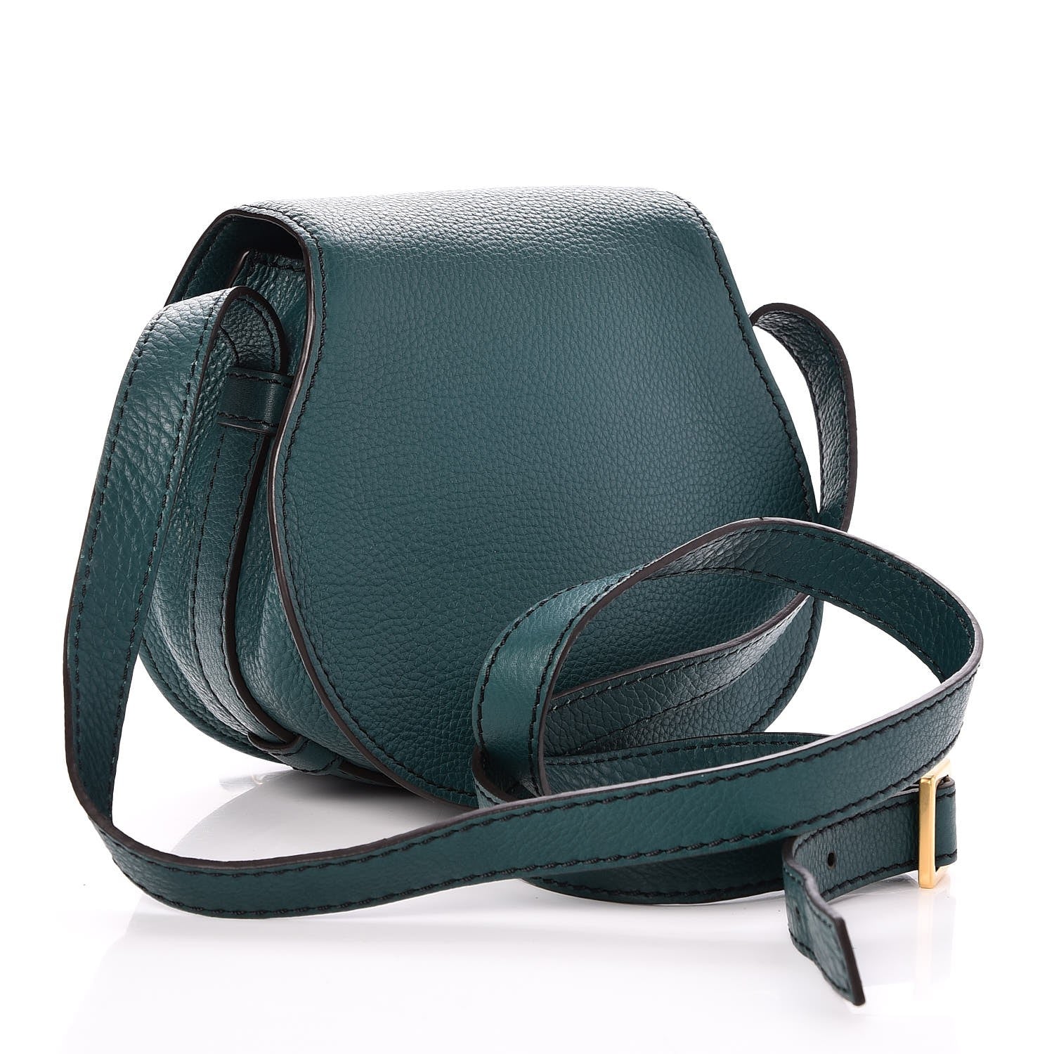 Chloe Calfskin Mini Marcie Round Crossbody Bag Teal 3 of 7