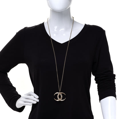Chanel Baguette Crystal Moon CC Necklace Gold 2 of 6