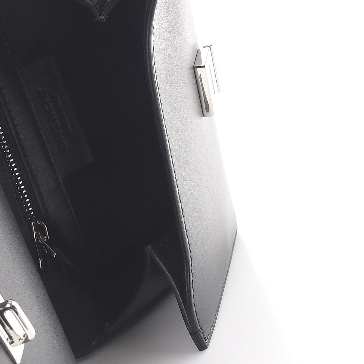 Calfskin Mini Pandora Box Logo Strap Crossbody Bag Black