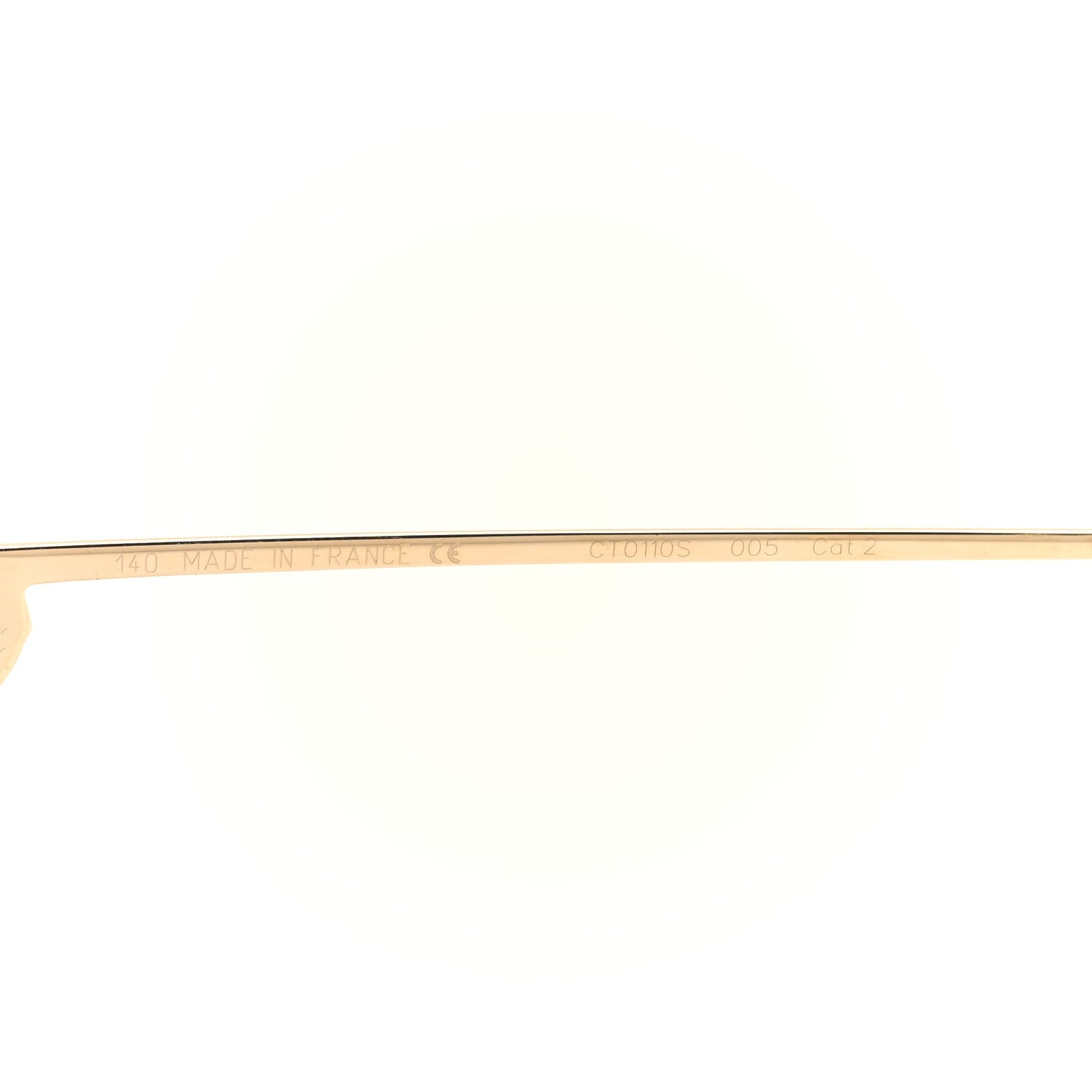 Cartier Metal Premiere de Cartier Sunglasses Gold 5 of 8