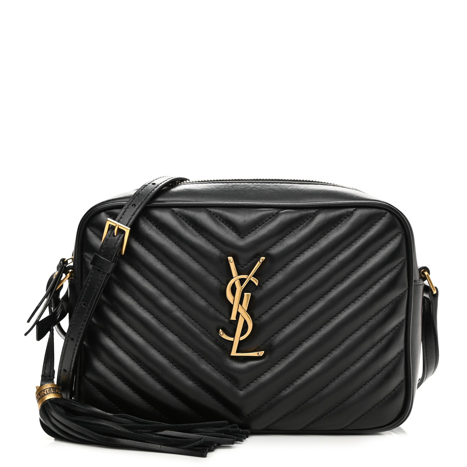 Saint Laurent Calfskin Matelasse Monogram Lou Camera Bag Black 1 of 10