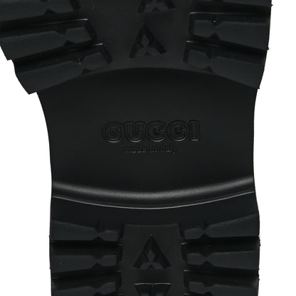 Gucci Rubber GG Monogram Perforated Elea Platform 55mm Lug Sole Sandals 39 Black 6 of 9