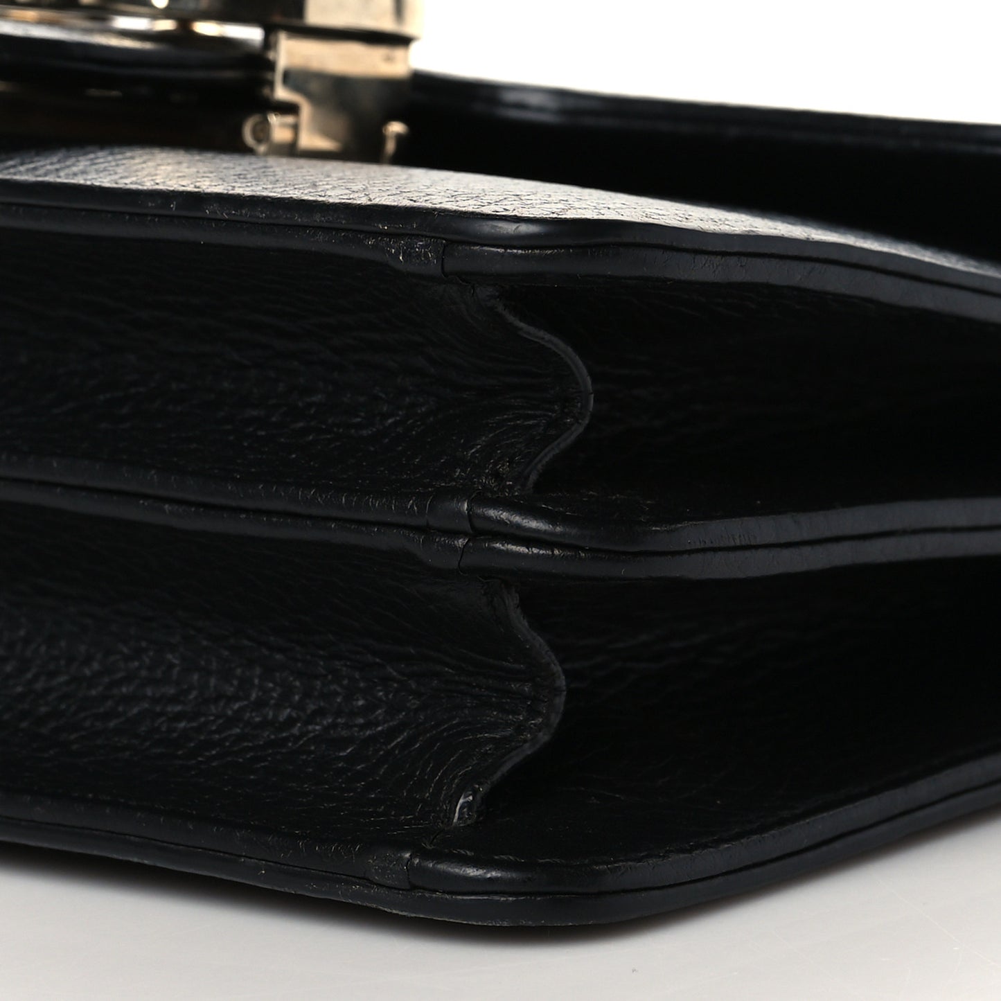 Dollar Calfskin Small Interlocking G Shoulder Bag Black