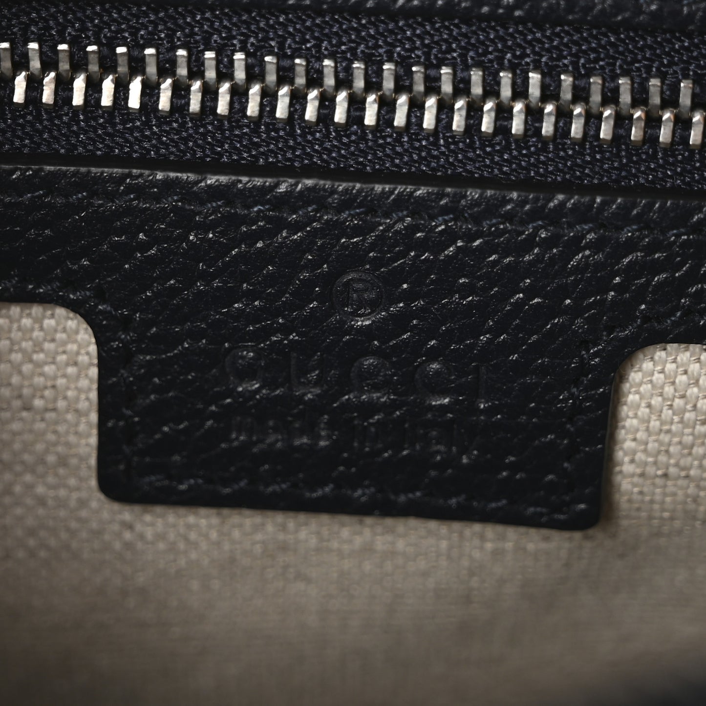 GG Supreme Monogram Textured Dollar Calfskin Web Studded Mini Ophidia Flap Shoulder Bag Beige Blue