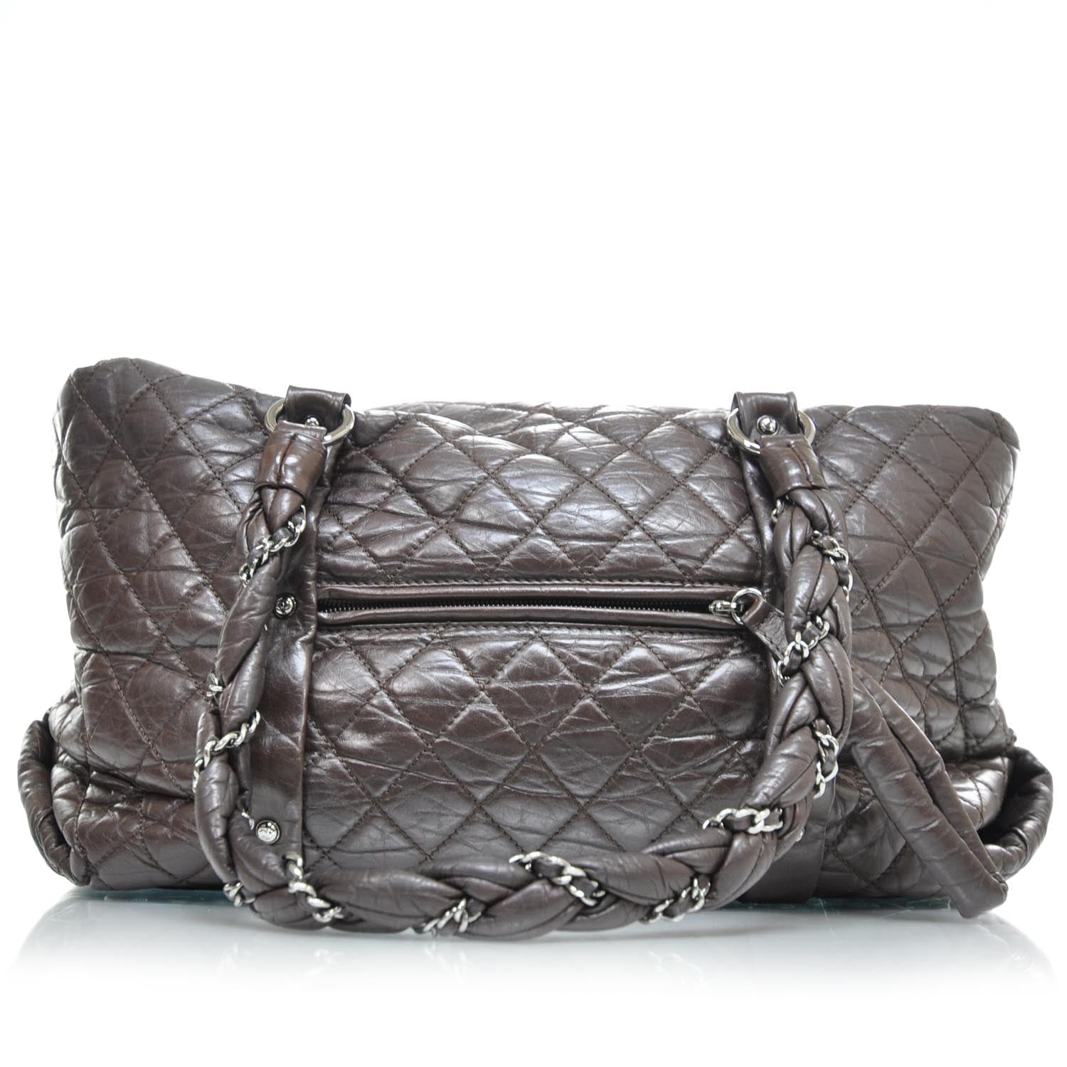 Chanel Ligne Lady Braid XL Tote Brown 3 of 9