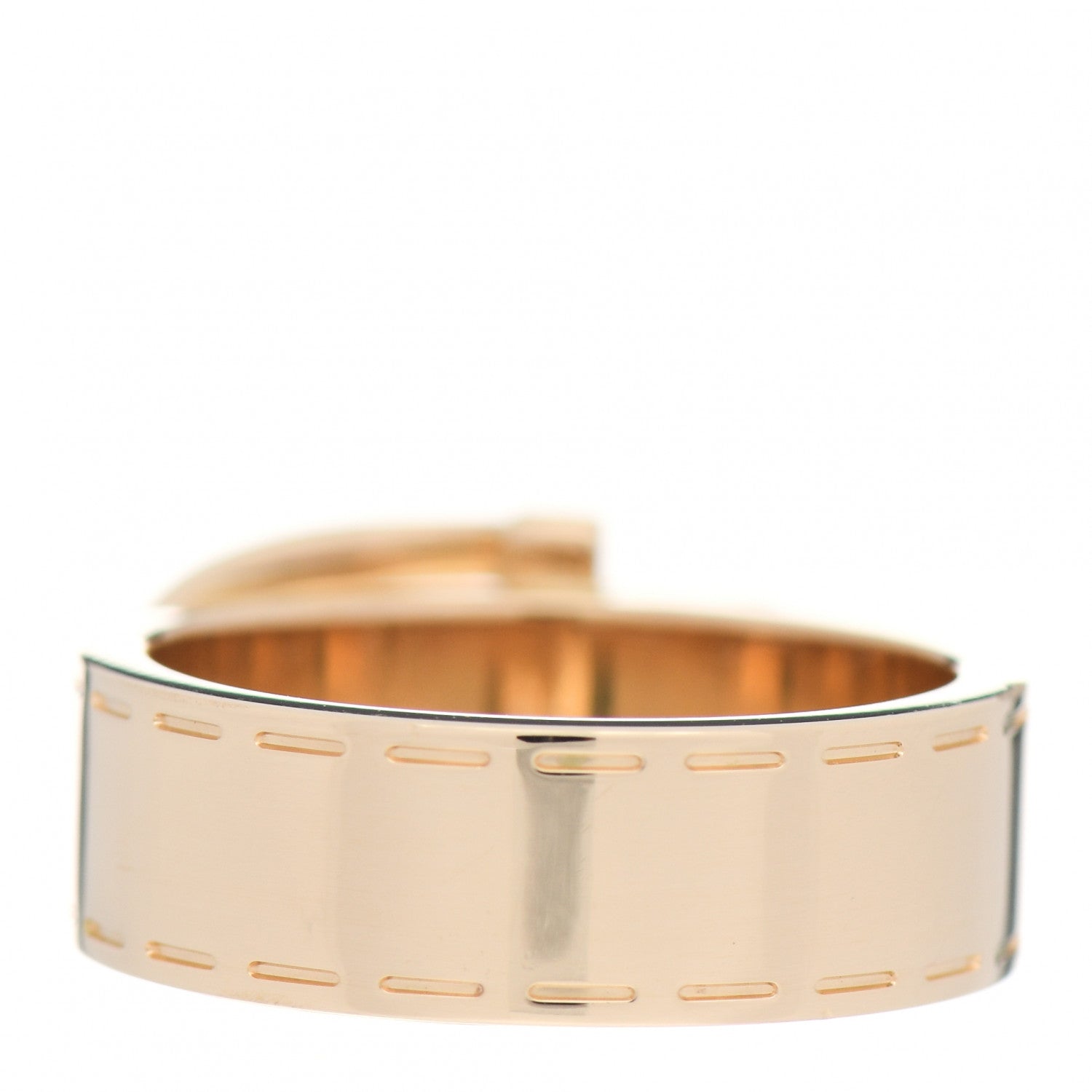 Gucci 18K Yellow Gold Buckle Ring 50 5.5 4 of 5