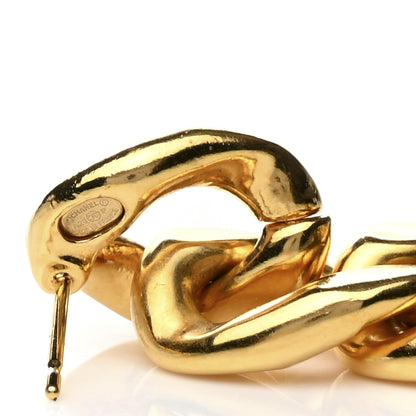 Chanel Metal CC Pick Drop Earrings Gold 4 of 5