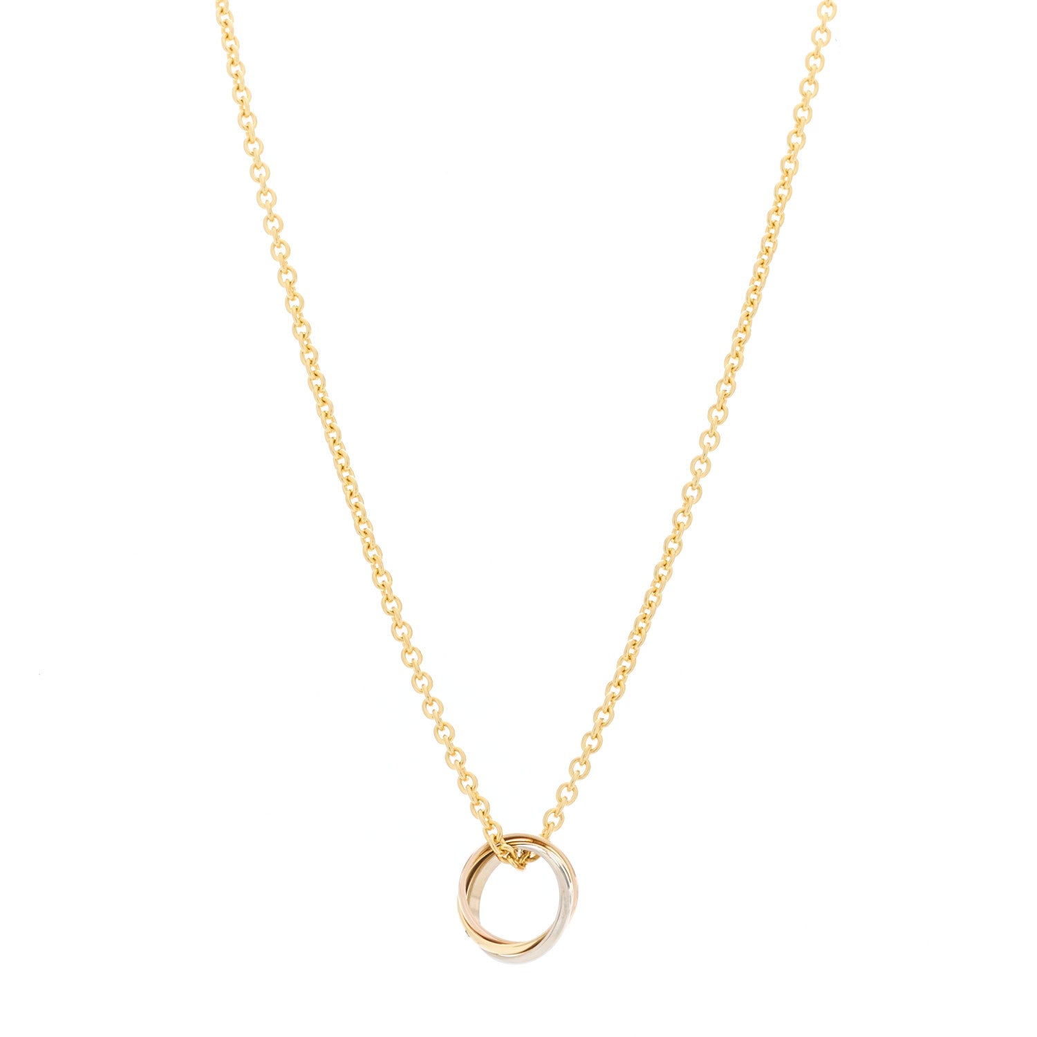 Cartier 18K Pink Yellow White Gold Baby Trinity Pendant Necklace 1 of 5