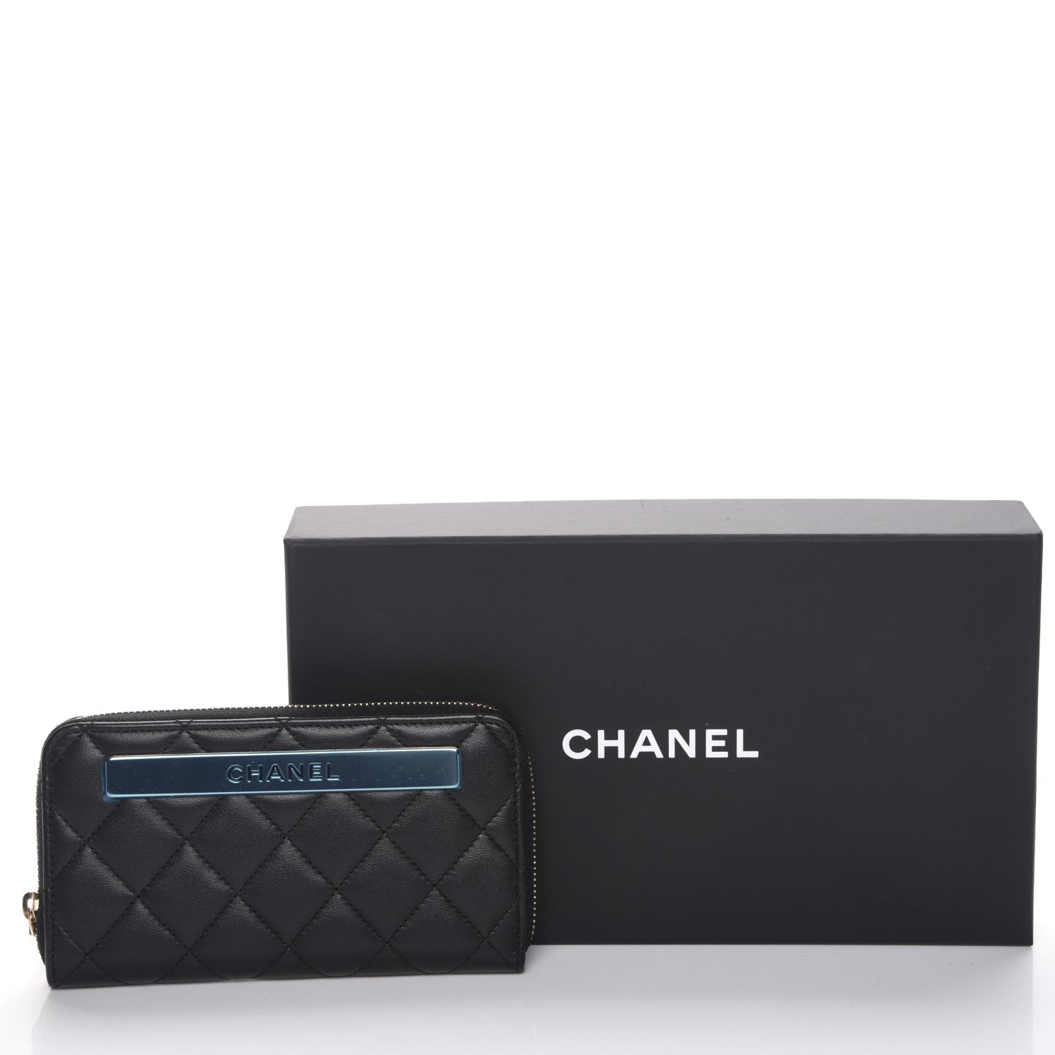 Chanel Lambskin Quilted Small Trendy CC Zip Around Wallet Black 9 of 9