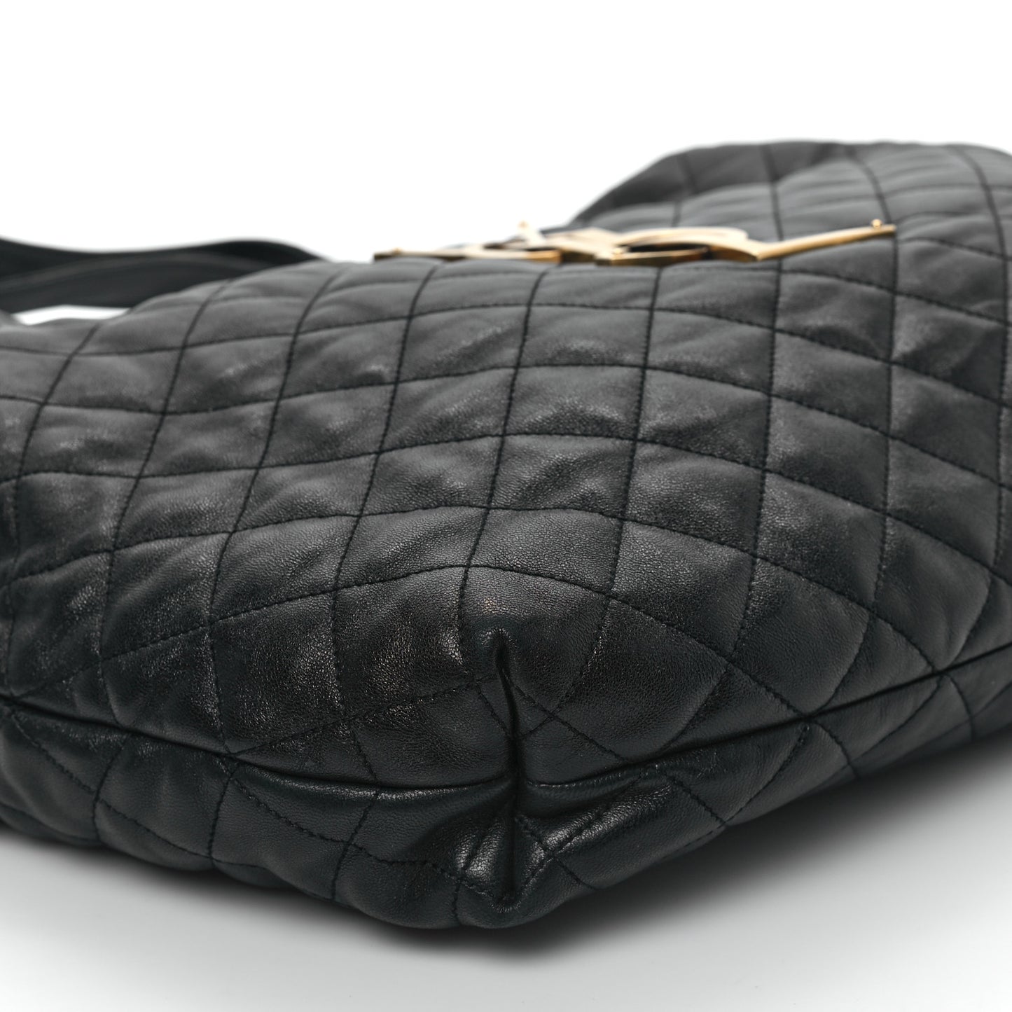 Lambskin Quilted Maxi Icare Shopping Tote Black