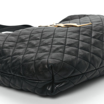 Saint Laurent Lambskin Quilted Maxi Icare Shopping Tote Black 10 of 13
