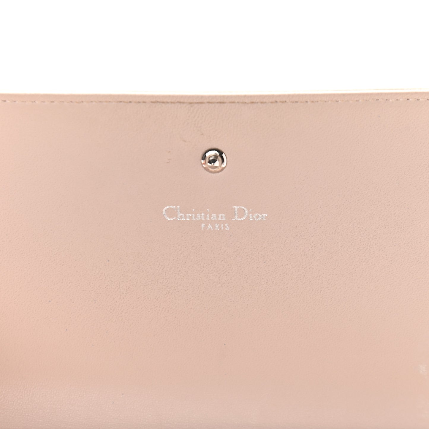 Grained Calfskin Diorama Croisiere Chain Wallet Rose Poudre