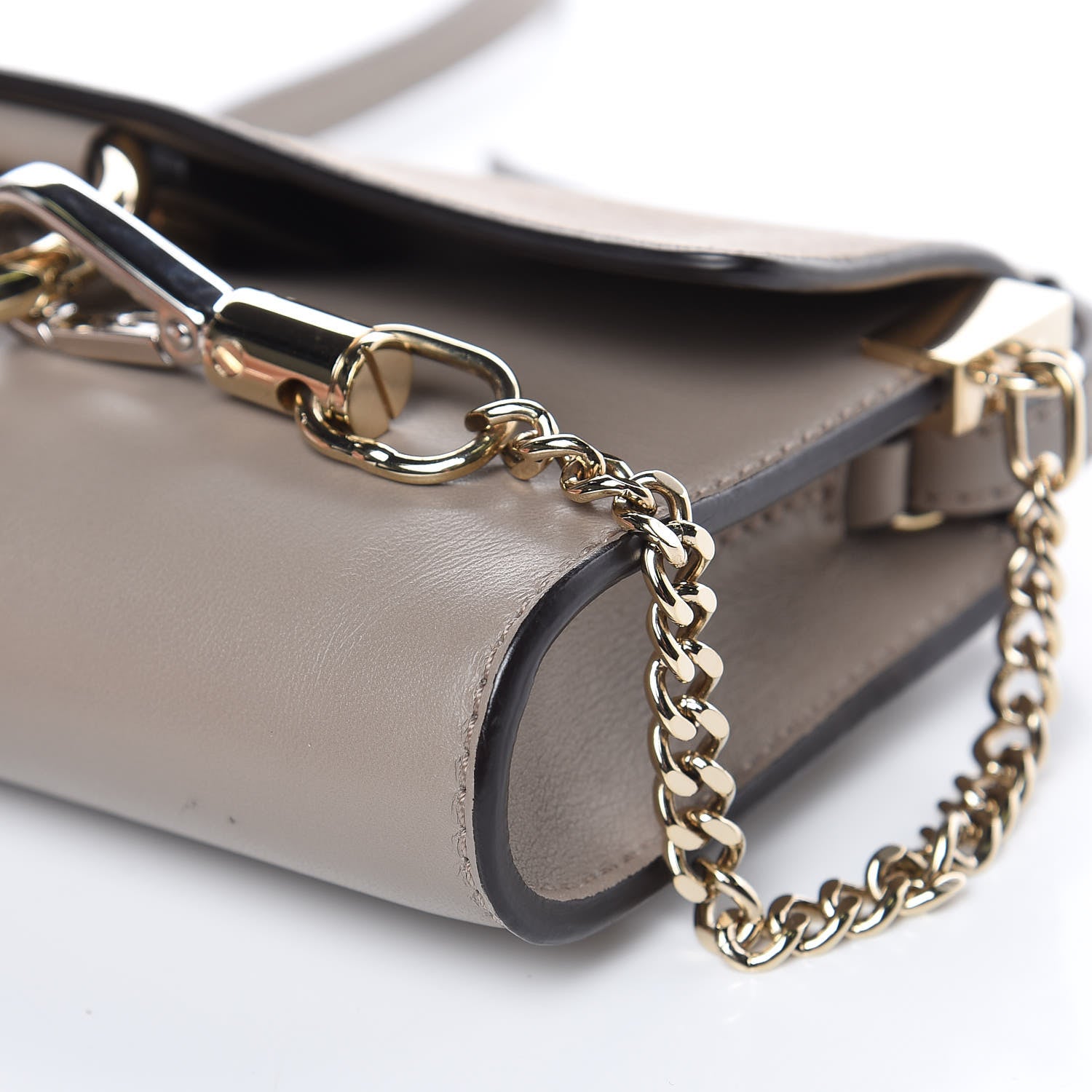Chloe Suede Calfskin Mini Faye Shoulder Bag Motty Grey 9 of 11