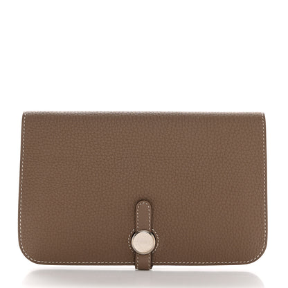 Hermes Togo Dogon Duo Wallet Etoupe 2 of 9