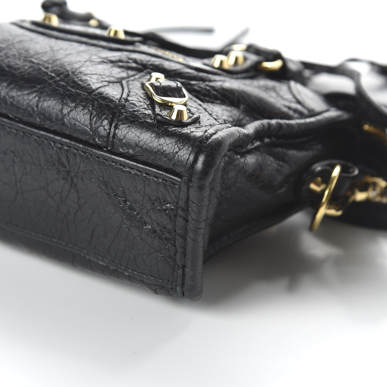 Balenciaga Agneau Classic Gold Hardware Nano City Black 7 of 11