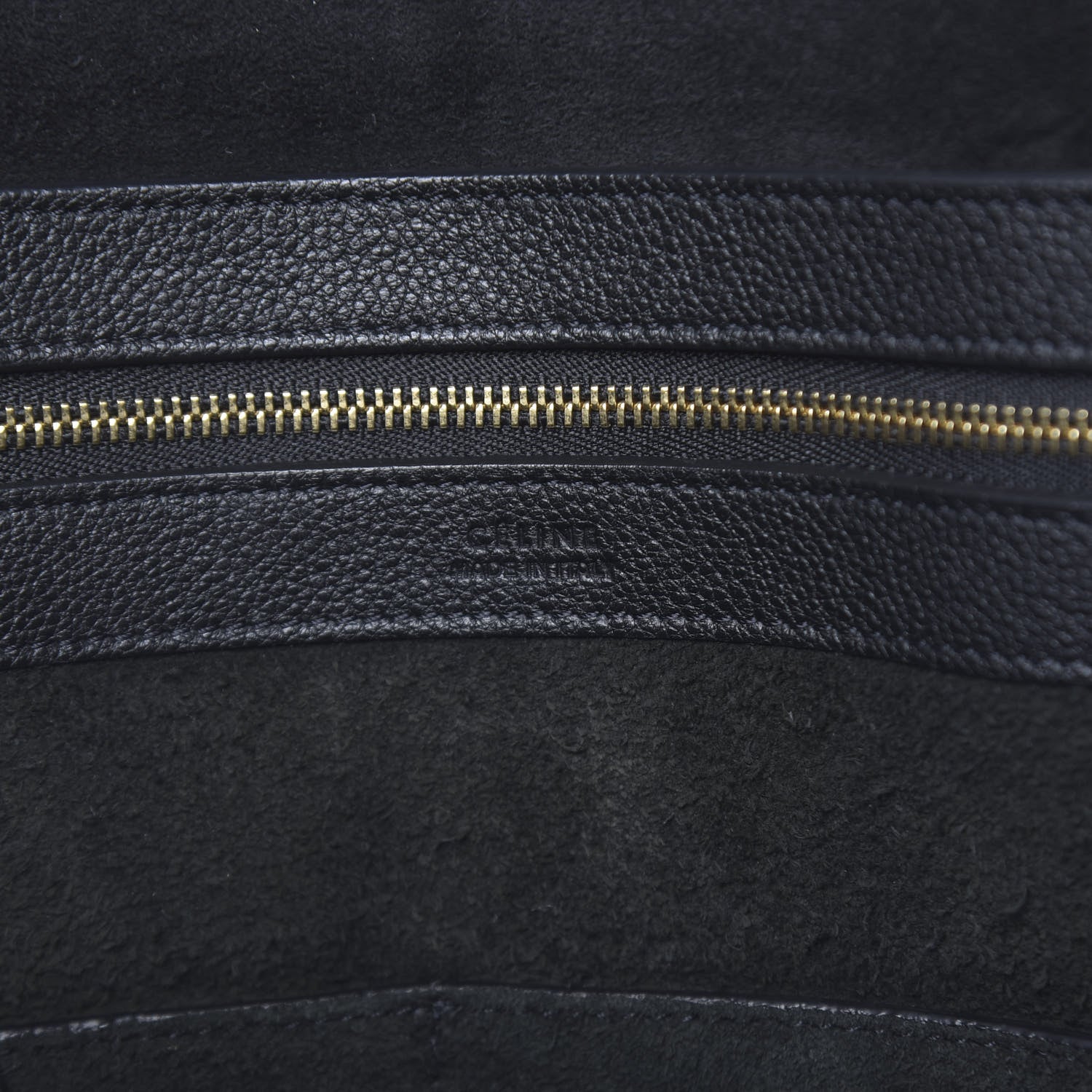 Celine Soft Grained Calfskin Small Belt Cabas Phantom Black 6 of 9