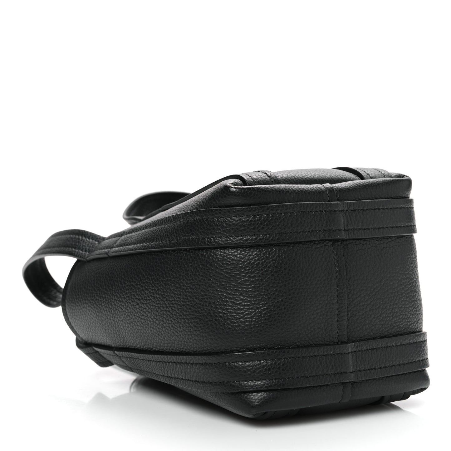 Grained Calfskin Mini 2.0 Everyday North South Shoulder Tote Bag Black