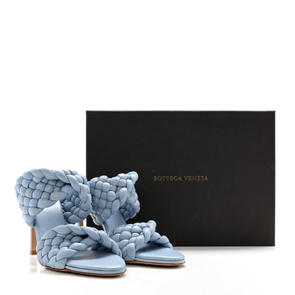 Bottega Veneta Nappa Twisted Padded Intrecciato Curve Slide Sandals 39 Ice 9 of 9