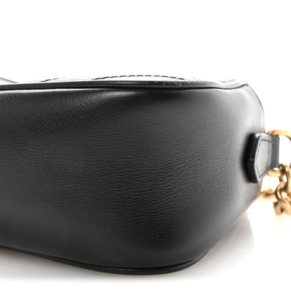 Gucci Calfskin Matelasse Small GG Marmont Chain Shoulder Bag Black Black 11 of 12