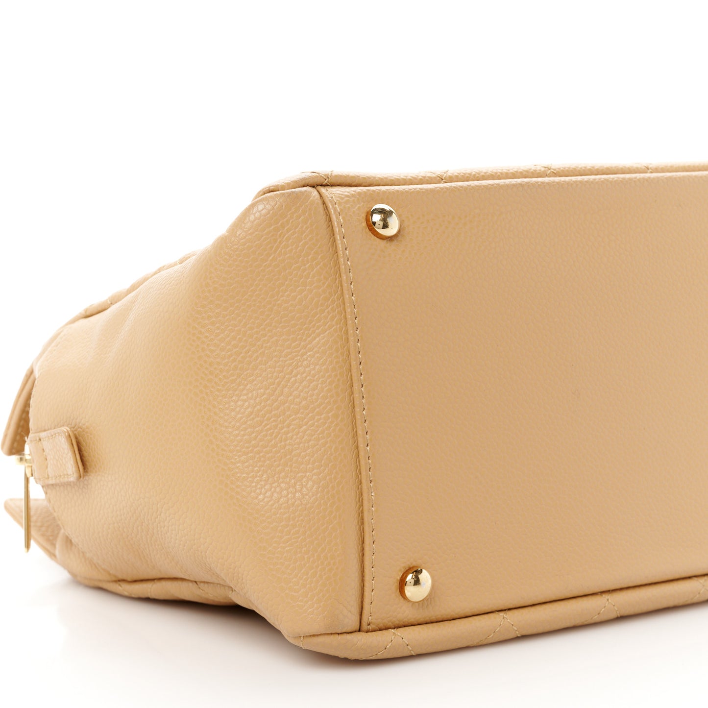 Caviar Quilted Petit Timeless Tote PTT Dark Beige