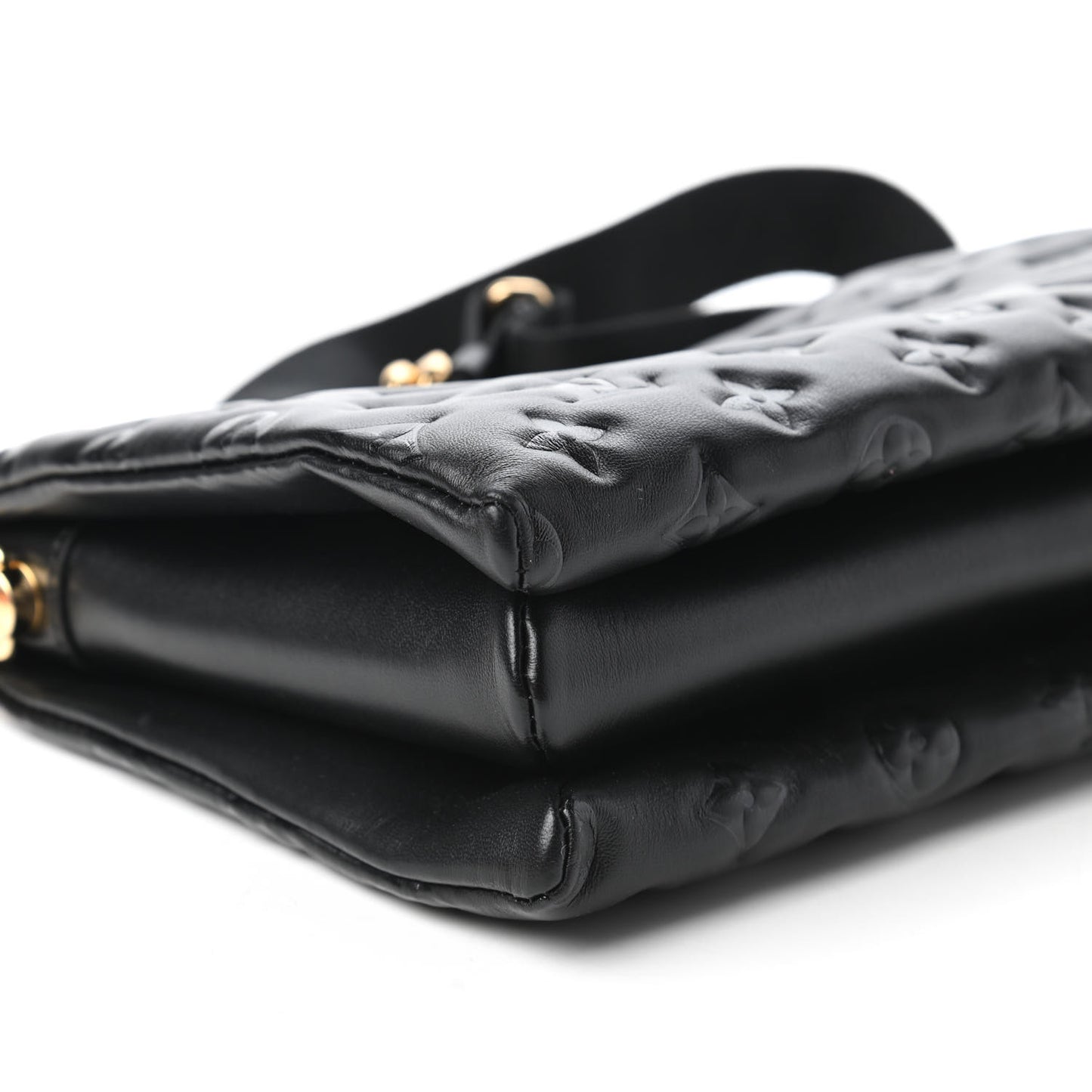 Lambskin Embossed Monogram Coussin PM Black