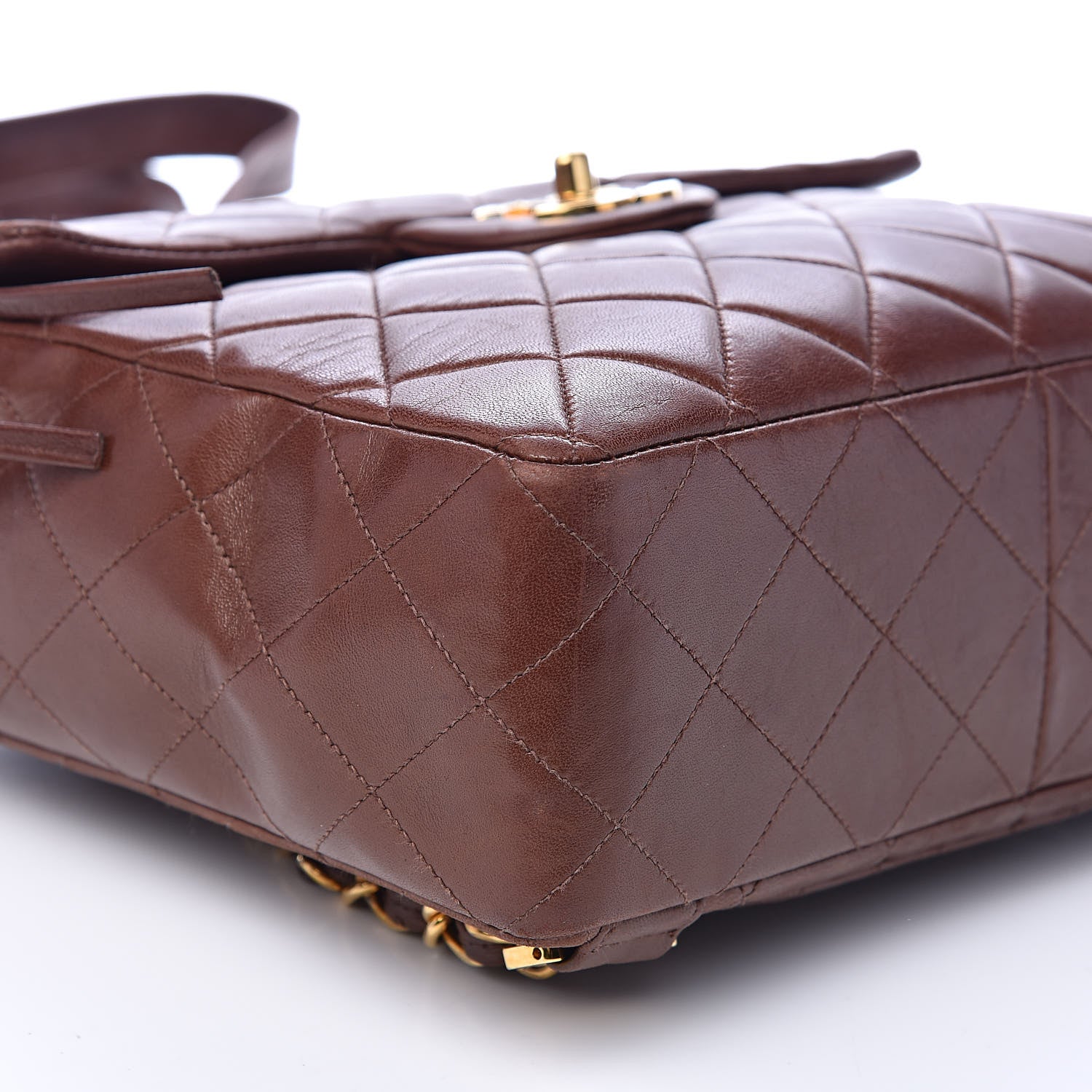 Chanel Lambskin Quilted Backpack Brown 8 of 20