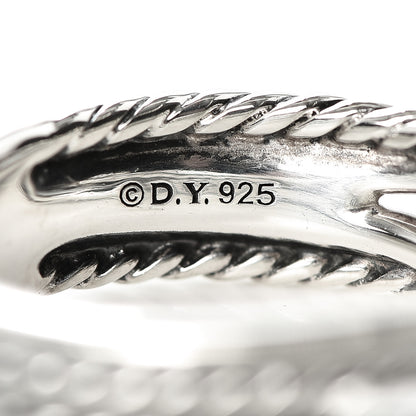 David Yurman Sterling Silver Diamond X Crossover Ring 54 7 4 of 4