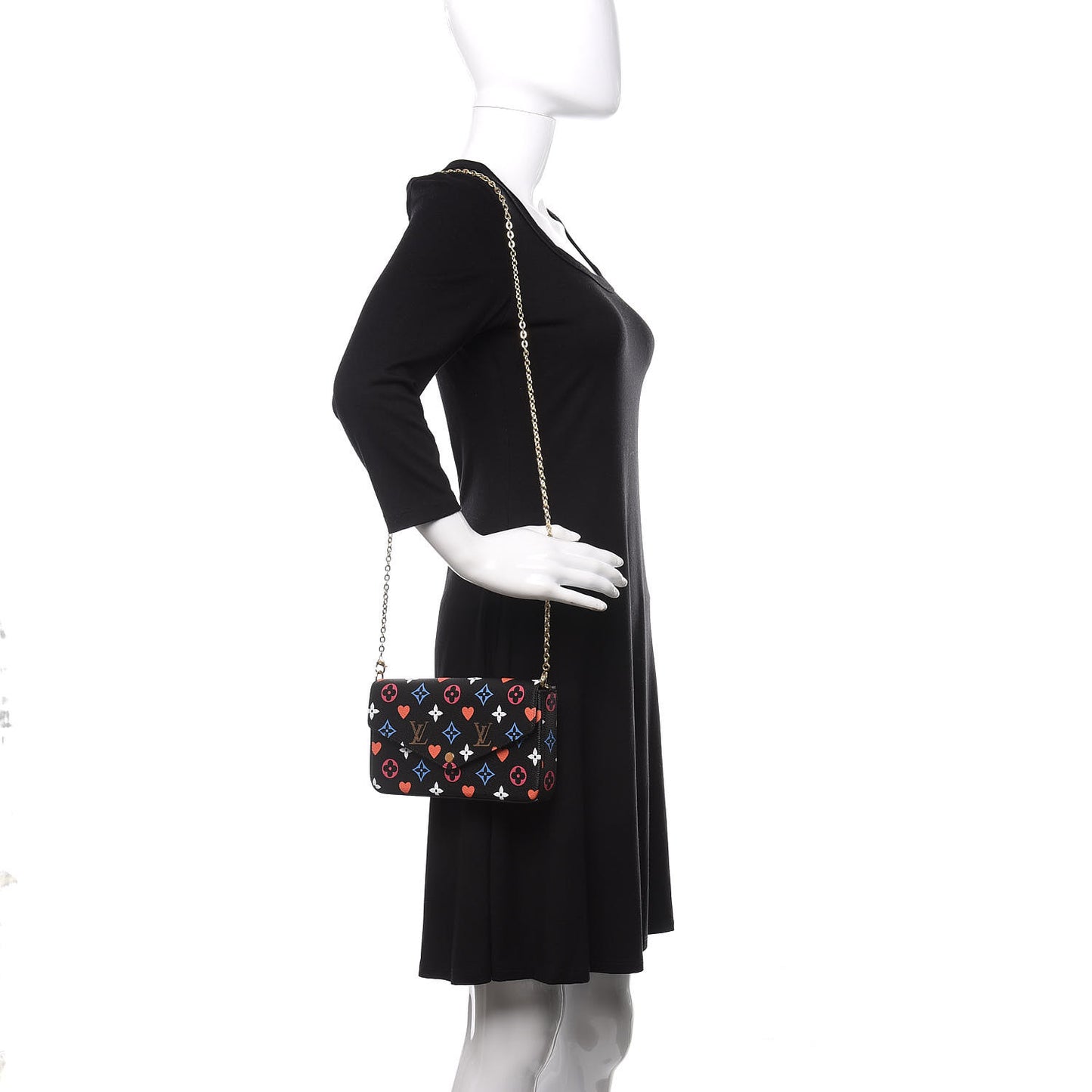 Game On Felicie Chain Wallet Black
