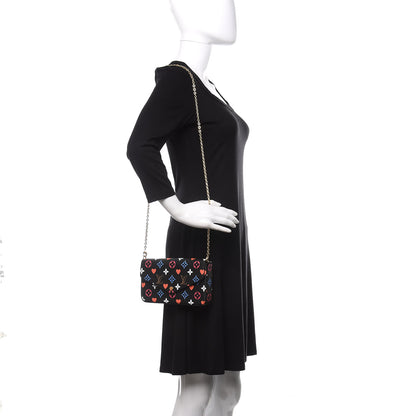 Louis Vuitton Game On Felicie Chain Wallet Black 2 of 9