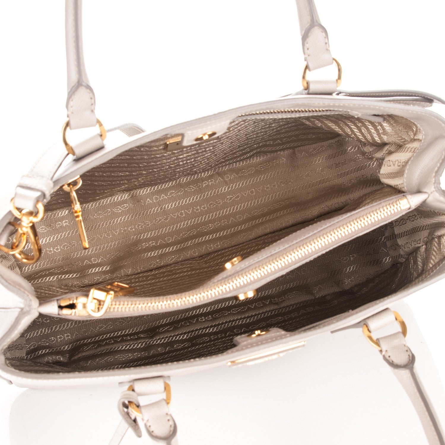 Prada Saffiano Lux Medium Tote Pomice 5 of 7