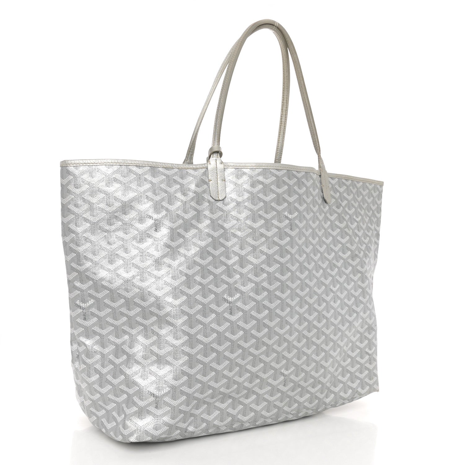 Goyard Goyardine Precious Metals Saint Louis GM Silver 4 of 13
