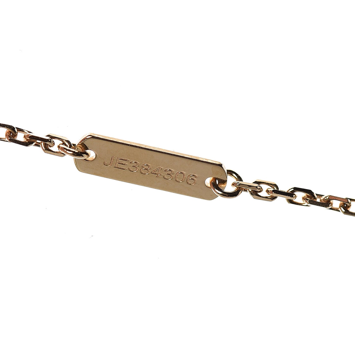 18K Yellow Gold Mother of Pearl Vintage Alhambra Pendant Necklace