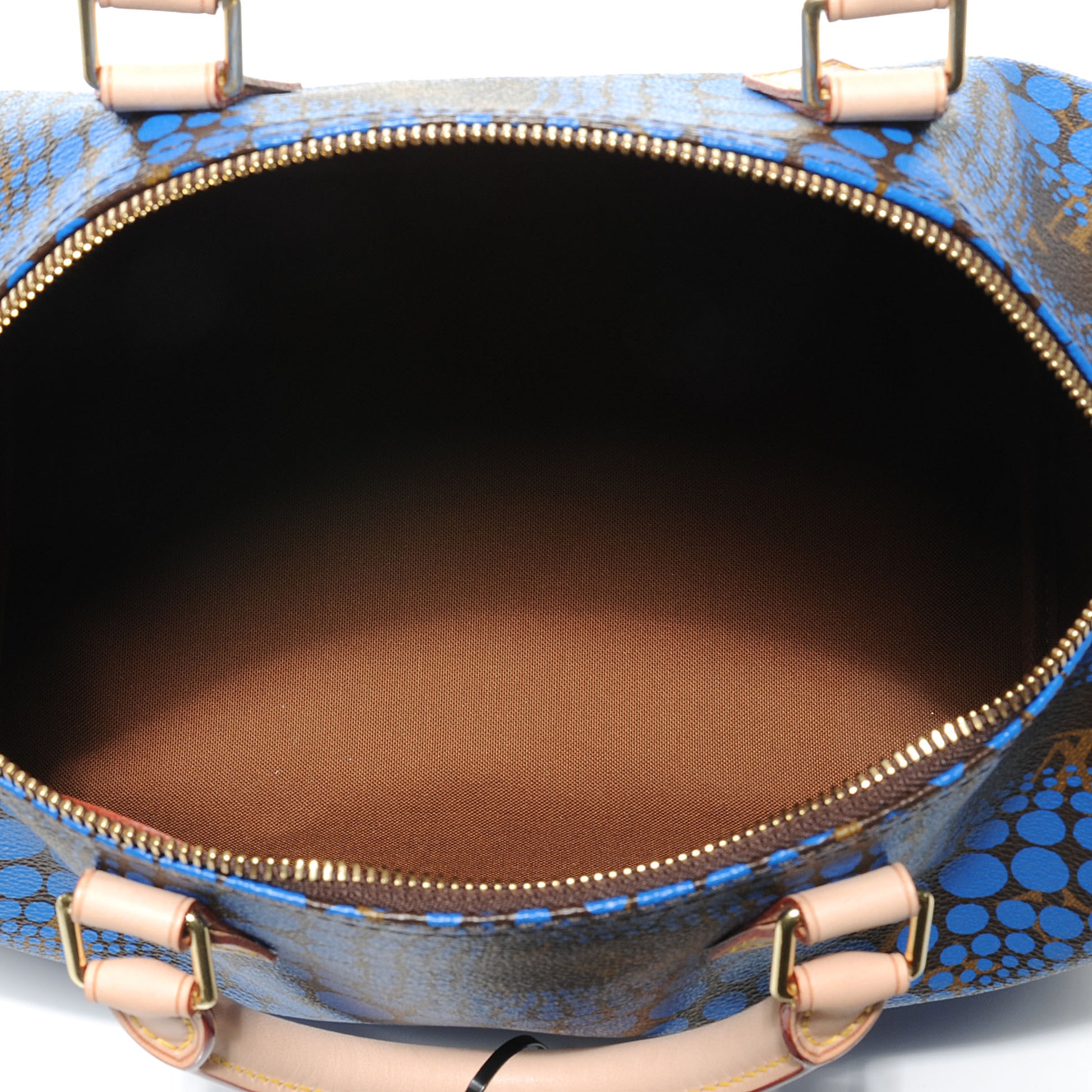 Louis Vuitton Monogram Kusama Town Speedy 30 Blue 8 of 8