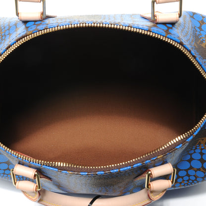 Louis Vuitton Monogram Kusama Town Speedy 30 Blue 8 of 8