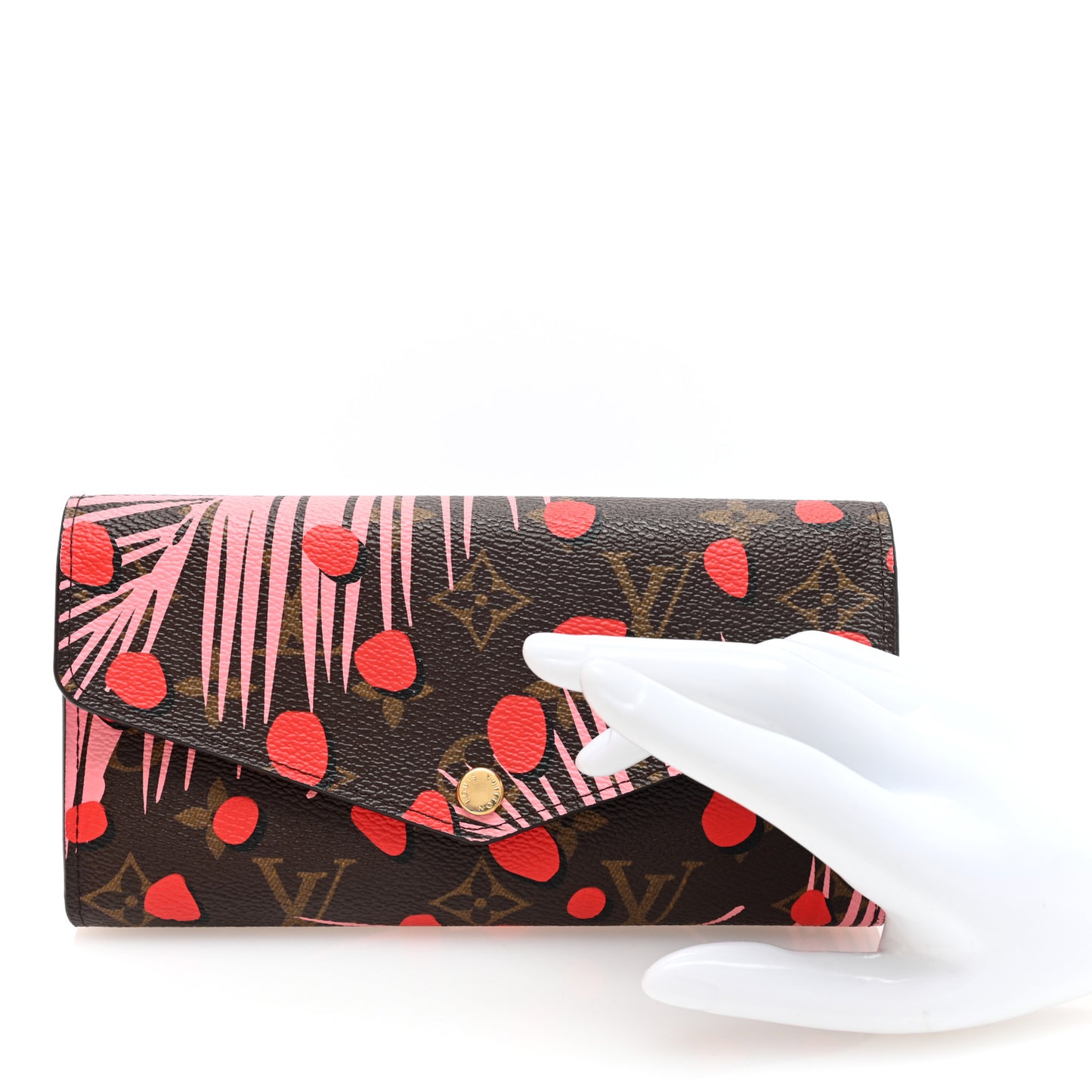 Monogram Jungle Dots Sarah Wallet Sugar Pink Poppy