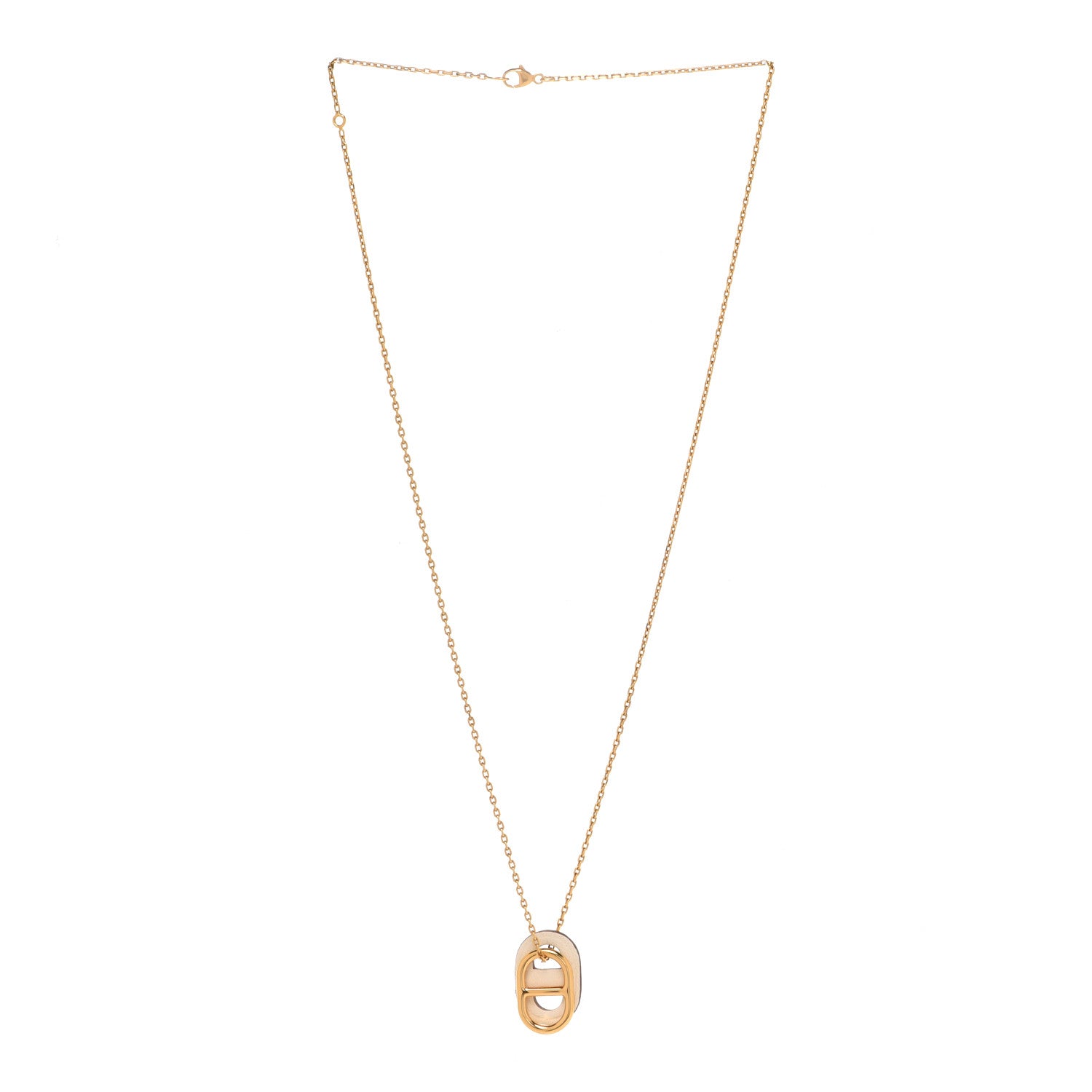 Hermes Swift Small O'Kelly Pendant Necklace Nata 3 of 7