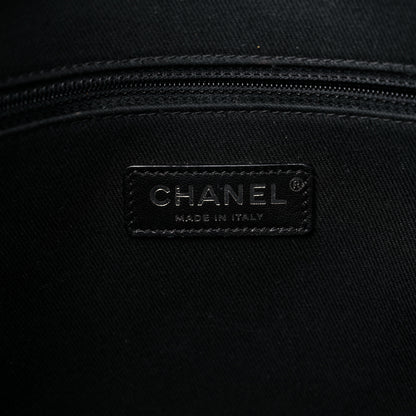Chanel Canvas Rubber Airlines Large Zip Shopping Tote Black White Red 6 of 14