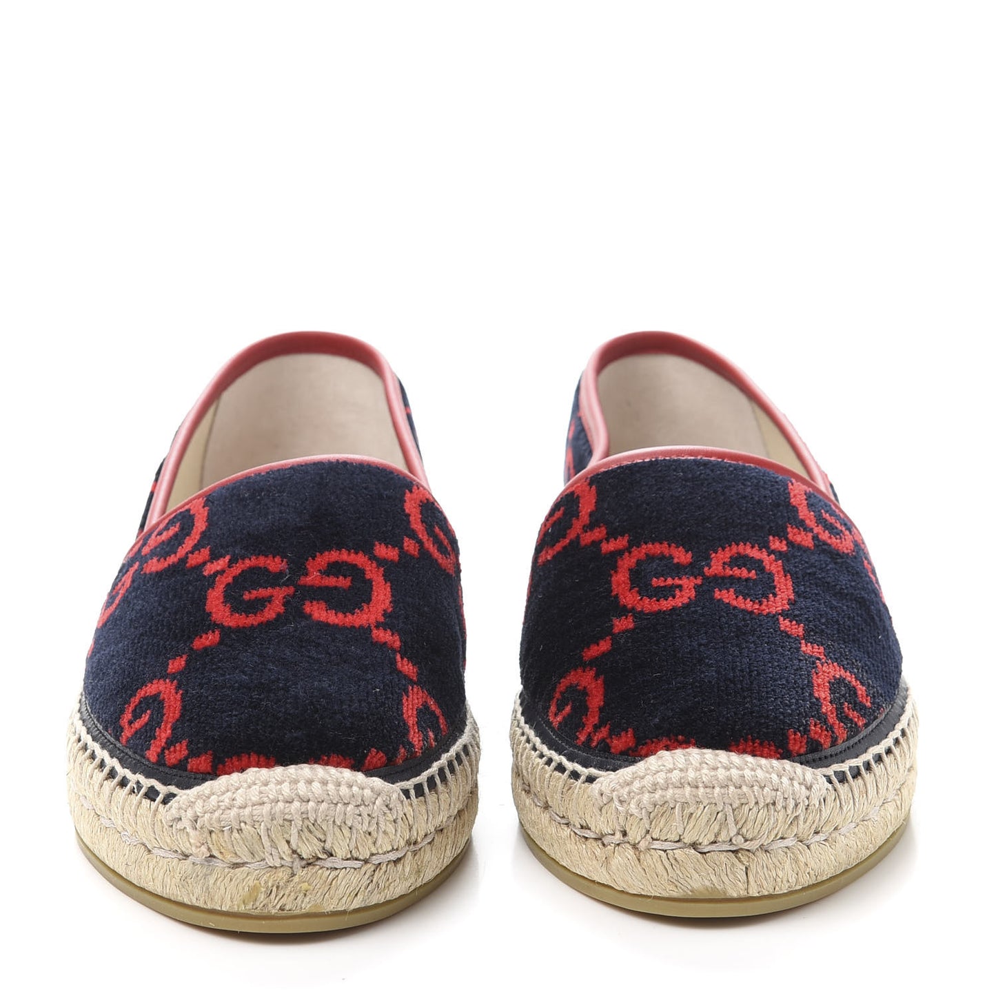 Terry Cloth GG Monogram Espadrilles 40 Blue Red