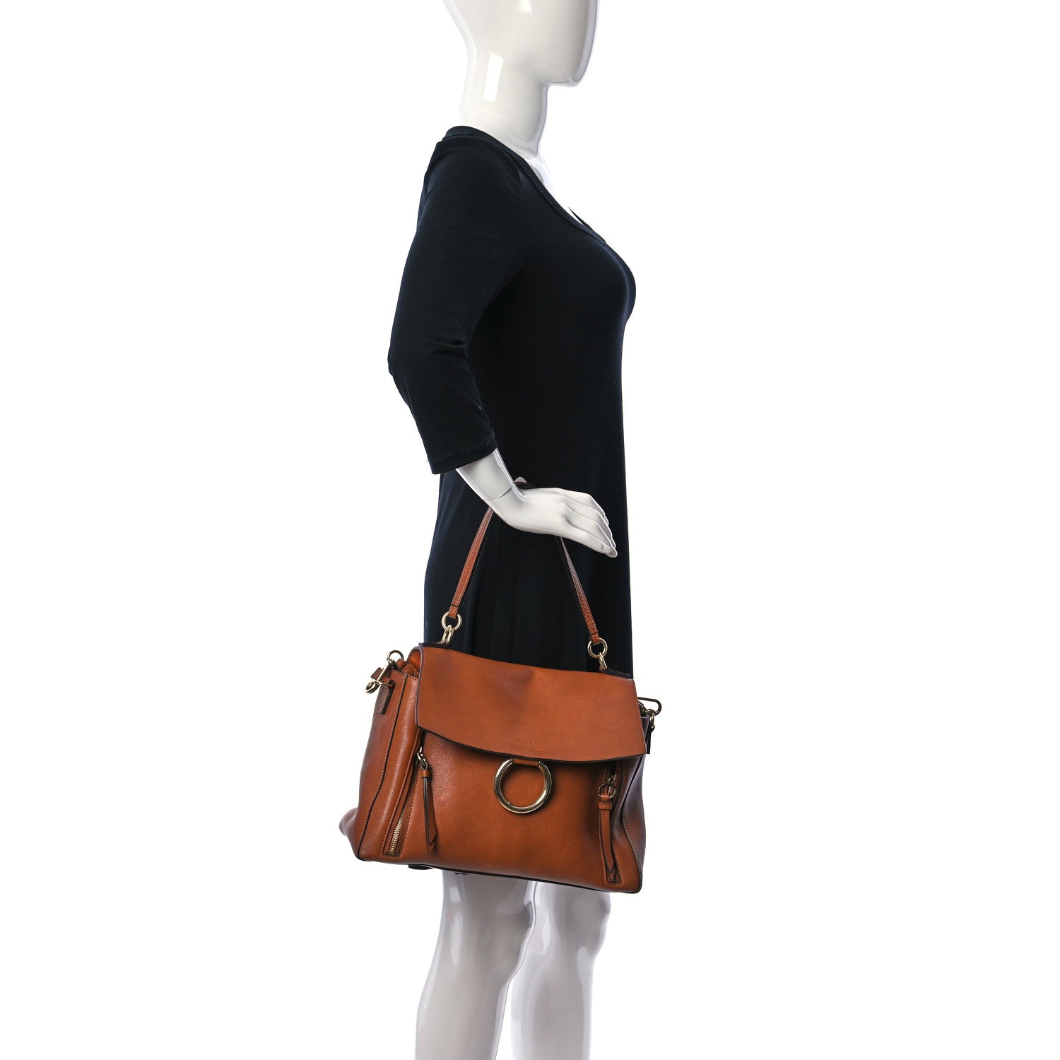 Chloe Calfskin Medium Faye Day Shoulder Bag Tan 2 of 15