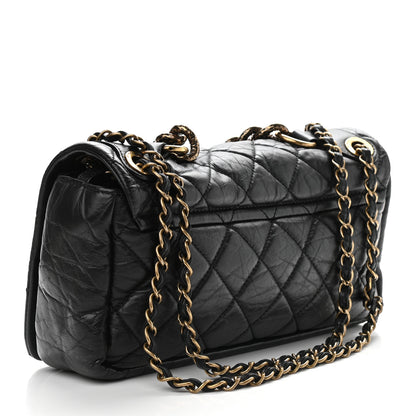Chanel Aged Calfskin Quilted Small Pondichery Flap Black 3 of 9