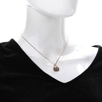 Hermes 18K Rose Gold Black Sapphire Constance Amulettes Pendant Necklace 2 of 5