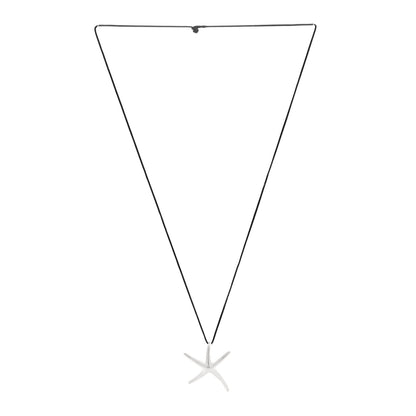 Tiffany Sterling Silver 42mm Elsa Peretti Starfish Pendant Cord Necklace 3 of 5