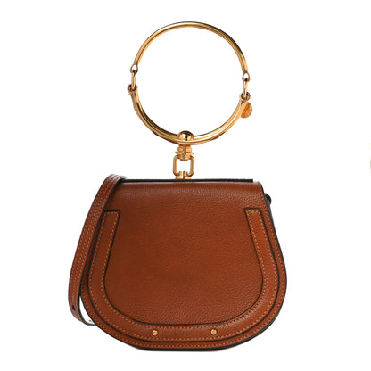 Chloe Calfskin Suede Small Nile Bracelet Bag Caramel 1 of 15